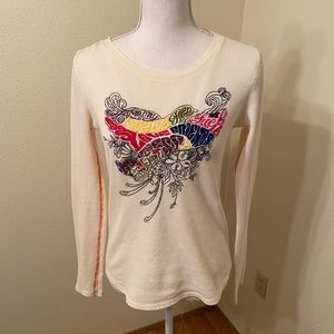 Lucky Brand Embroidered T-shirt. Size M